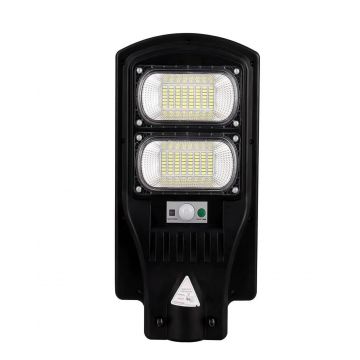 Lampa Stradala LED cu Incarcare Solara, 100W, senzor miscare, acumulator intern, telecomanda