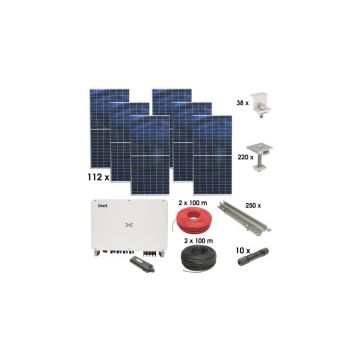 Kit sistem solar fotovoltaic trifazic ON-GRID 50KW cu panouri 112x450W prosumator WIFI,Breckner Germany