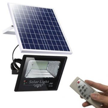 Proiector LED, Rezistent la Apa IP67, cu Panou Solar, 400W, cu Telecomanda