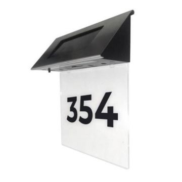 Lampa solara numar casa, MagicHome, 3 x numere 0-9, 1 x litere mici a-h, 18,5x5x19 cm