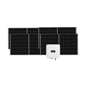 Sistem fotovoltaic 5 kW, invertor monofazat Hibrid WiFi cu 12 panouri Canadian Solar, 144 celule, 455 W