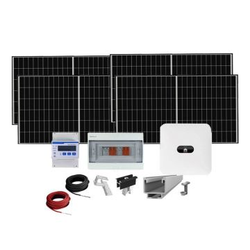 Sistem fotovoltaic complet 5 kW, invertor trifazat On Grid WiFi si 12 panouri Canadian Solar, 144 celule, 455 W, montare pe acoperis din tigla
