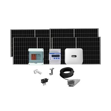 Sistem fotovoltaic complet 6 kW, invertor trifazat On Grid WiFi si 14 panouri Canadian Solar, 144 celule, 455 W, pe acoperis din tigla