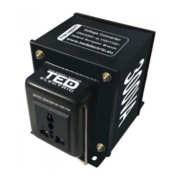 Transformator 230-220V la 110-115V 300VA/300W reversibil TED003669