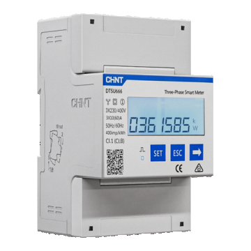 Controler solar cu masurare bidirectionala nJoy Smart Meter DTSU666 trifazic, Ecran LCD, Instalare pe sina tip DIN