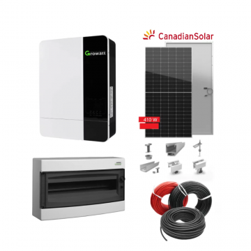KIT FOTOVOLTAIC MONOFAZAT OFF-GRID 5 kWp Growatt și Baterie 14,3kW