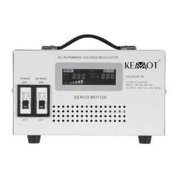 Stabilizator tensiune servomotor monofazat 2 prize 5KVA - Kemot URZ3426-5K