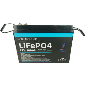 Acumulator LiFePo4 12.8V 100Ah, fara intretinere, Volt Romania