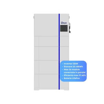 Invertor hibrid trifazat DEYE AI-W5.1-12P3-EU-B, 12kW, 12000 W, baterie modulara 20.48kWh