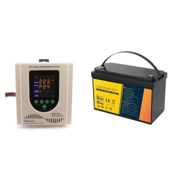 Pachet UPS ARAX 800VA 500W, compatibil LiFePO4 + Acumulator LiFePO4 TAICO 12V 100Ah 680bd3cab3ca7