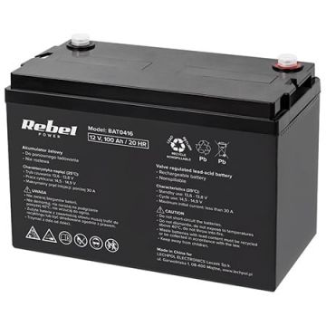 Acumulator Deep Cycle 12V 100Ah Gel Plumb Rebel