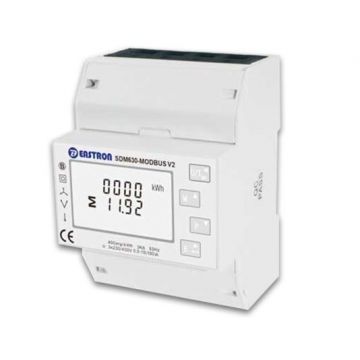 Contor inteligent Smart Meter Growatt, compatibil cu invertoarele trifazate, montare pe sina DIN, 3P4W, RS485, IP51, TPM-CT-E-250A