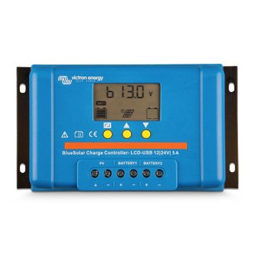 Incarcator Solar LcdUsb 12V 24V 5A Victron Energy Bluesolar Pwm-LcdUsb 12 24V-5A