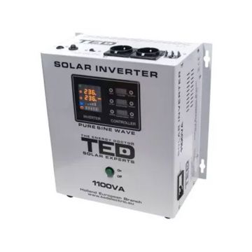 Invertor fotovoltaic Off-grid monofazat TED000279, 1100 VA, 700 W, MPPT, 2 prize Invertor fotovoltaic Off-grid monofazat TED000279, 1100 VA, 700 W, MPPT, 2 prize