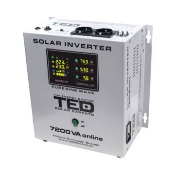 Invertor fotovoltaic Off-grid monofazat TED000316, 7200 VA, 5000 W, MPPT, 2 prize Invertor fotovoltaic Off-grid monofazat TED000316, 7200 VA, 5000 W, MPPT, 2 prize