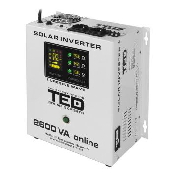 Invertor fotovoltaic online TED000293, 2600 VA, 1800 W, MPPT, 2 prize
