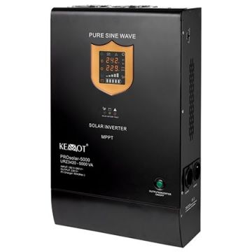 Invertor Si Ups Centrale 3,5Kw 48V 230V 5000Va, 1 Mppt, Sinus Pur, Prosolar-5000 Kemot