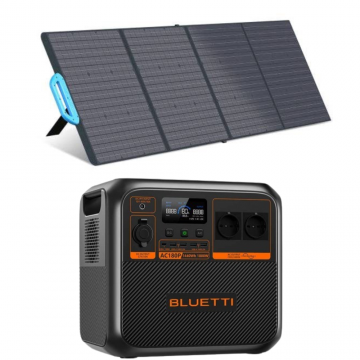 Kit Generator Solar Portabil Bluetti AC180P 1800W 1440Wh LifePO4 cu panou 200W