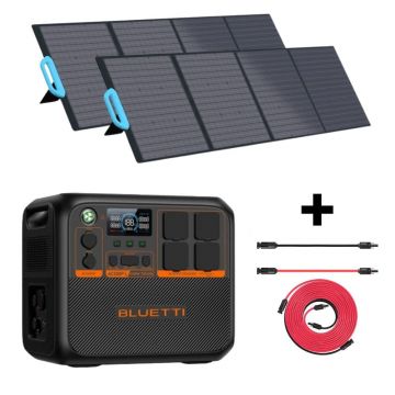 Kit Generator Solar Portabil Bluetti AC200PL 2400W 2304Wh cu 2 x panou 200W