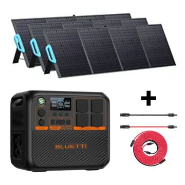 Kit Generator Solar Portabil Bluetti AC200PL 2400W 2304Wh cu 3 x panou 200W