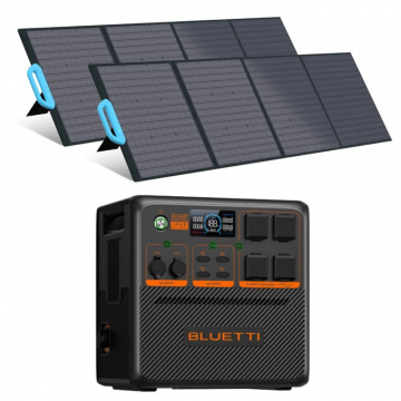 Kit Generator Solar Portabil Bluetti AC240P 2400W 1843Wh LifePO4 cu 2 x panou 200W