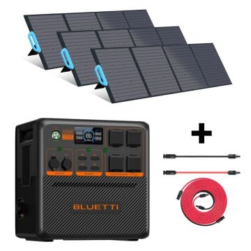 Kit Generator Solar Portabil Bluetti AC240P 2400W 1843Wh LifePO4 cu 3 x panou 200W