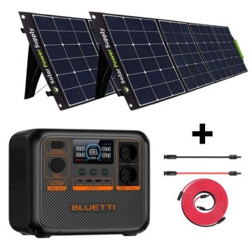 Kit Generator Solar Portabil Bluetti AC70P 1000W 864Wh LifePO4 cu 2 x panou 200W