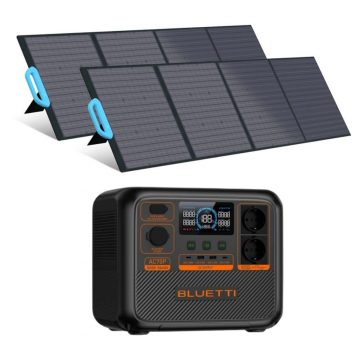 Kit Generator Solar Portabil Bluetti AC70P 1000W 864Wh LifePO4 cu 2 x panou 200W