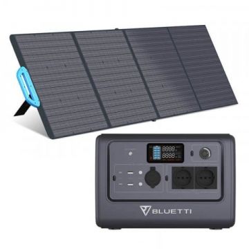 Kit Generator Solar Portabil Bluetti Poweroak 1000W 716Wh Eb70 + Panou 200W