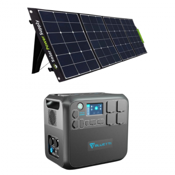 Kit Generator Solar Portabil Bluetti Poweroak 2200W 2048Wh AC200Max + Panou 200W SPS200