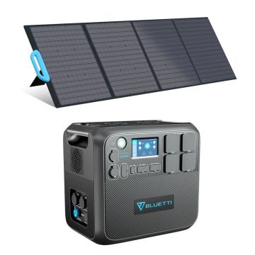 Kit Generator Solar Portabil Bluetti Poweroak 2200W 2048Wh AC200Max + Panou 200W