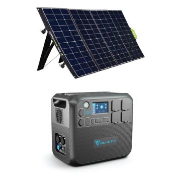 Kit Generator Solar Portabil Bluetti Poweroak 2200W 2048Wh Ac200Max + Panou 400W