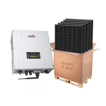 Kit invertor On-Grid monofazat 3kW si 8 panouri fotovoltaice, Afore HNS3000TL-2-KIT