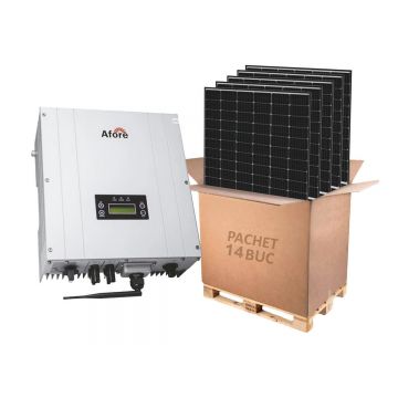Kit invertor On-Grid monofazat 5kW si 14 panouri fotovoltaice, Afore HNS5000TL-2-KIT