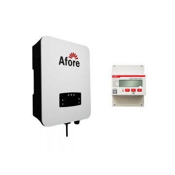 Kit invertor On-Grid trifazat 10kW si contor energie 50kWA, Afore BNT010KTL-2+SMART