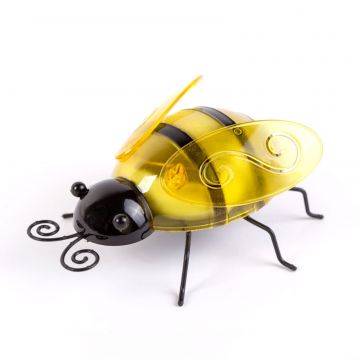 Lampa solara - albina - galben - 15 x 7 x 16 cm - 6 LED-uri
