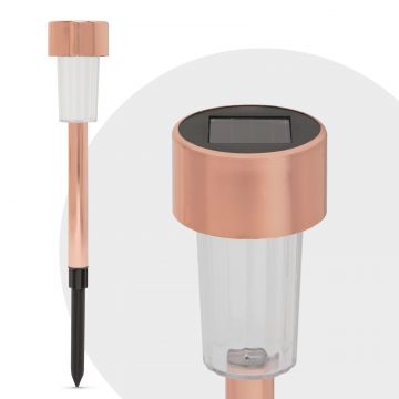 Lampa solara LED pt. exterior - 300 x 45 mm, metal,  Auriu rose