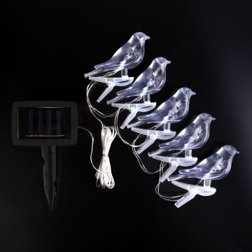 Sir de lumina solara - pasari, clip-on - 80 cm - 5 culori, LED RGB