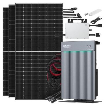 Sistem fotovoltaic balcon bifacial Zendure AIO-2400 1215Wp HM-1200 DTU-WLite cu baterie