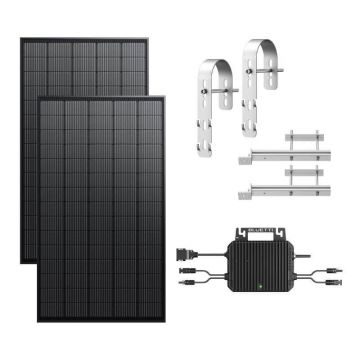 Sistem fotovoltaic de balcon cu micro-invertor 800W si panouri 2x 255W, Bluetti (Kit 2x 255W BASB-02)