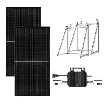 Sistem fotovoltaic de balcon cu micro-invertor 800W si panouri 2x 400W, Bluetti (Kit 2x 400W BASB-01)
