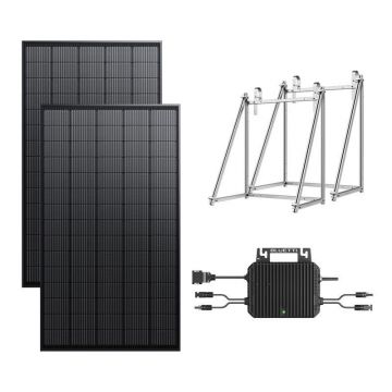 Sistem fotovoltaic de balcon cu micro-invertor 800W si panouri 510W, Bluetti (Kit 2x 255W BASB-01)