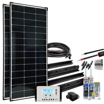 Sistem fotovoltaic rulota off-grid 300W 12V mPremium XL