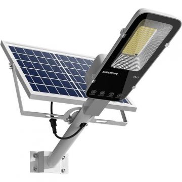 Supfire Lampa solara stradala LED Superfire FF5-C, Panou solar, Acumulator, Telecomanda, 263W, 1200lm, 15000mAh, IP65