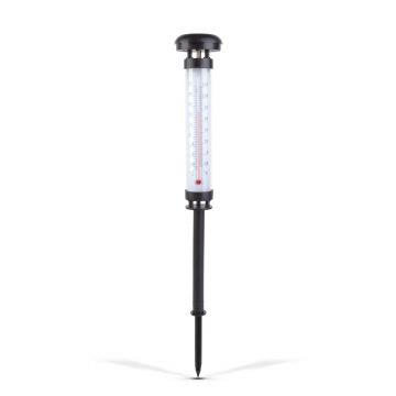 Termometru solar de gradina - LED alb rece - 6,3 x 44,5 cm