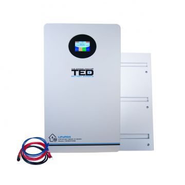 Acumulator LiFePo4 51.2V 100A, wall mounted BMS, Wi-Fi, bluetooth, LCD, M8 TED Electric - TED007452