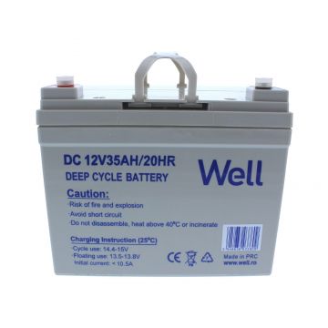 Acumulator plumb acid deep cycle Well 12V 35AH, terminal M5