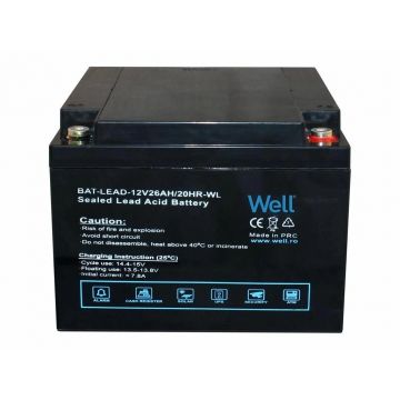 acumulator plumb acid well 12v 26ah, terminal l1 (m5)