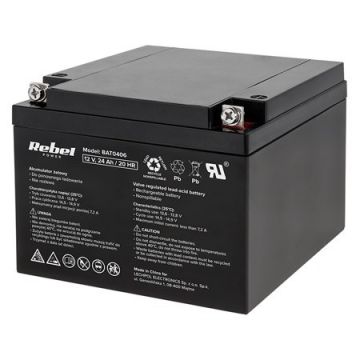 acumulator stationar plumb acid 12v 24ah rebel