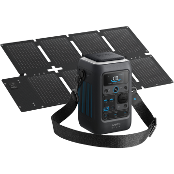 Anker Kit Statie de alimentare Anker Solix C300X DC cu Panou solar Anker Solix, 60W, portabil